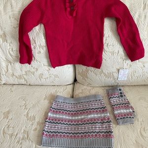 Tommy Bahama Kids Set Top Skirt leg Warmers